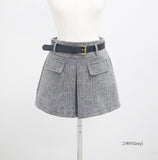 Tully Wrap Wool Shorts (Belt Set)