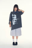 Brick check midi skirt