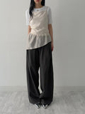Unbalanced See-Through Layered Bustier