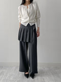 Object wrap skirt slacks