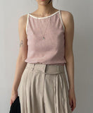 Dog Stripe Boat Neck Sleeveless