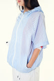 Pio check zip up shirt hoodie