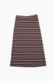 Pretzel stripe long skirt