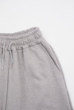 Long waist rib loose sweatpants
