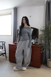 Brushed) Velvet Line Over Pants