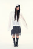 Label flower chiffon skirt