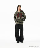 CAMO APPLIQUE HOOD ZIP UP