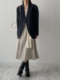 Unbalanced One Button Loose Fit Single Jacket