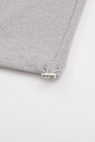 Long waist rib loose sweatpants