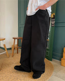 Wide leg denim pants