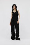 Tie Wrap Pintuck Pants