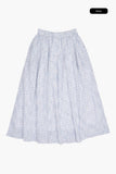Basil Pleated Check Banding Skirt