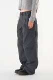 Space pier wide cotton pants