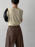 Mu Symbol Raglan V-neck Knit