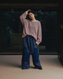 Patched Double Knee Cotton Pants