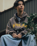 Applique Zip-Up Washed Hoodie