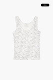 Flower waffle henley sleeveless