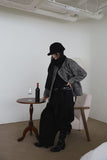 Muffler attached) Twill half coat