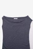 Thira stripe 2-way tee
