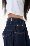 Non fade roll-up denim pants