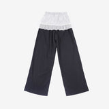 Lunine shirring layered pants