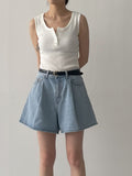 Waffle Button Sleeveless