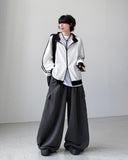 Keria Waffle Track Zip-up