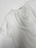 Tassel See-Through Long Short Sleeve Blouse