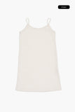 Linen see-through knit one piece