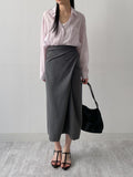 Holding see-through loose fit shirt