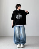 Iron Pintuck Balloon Denim