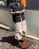 Twill Cotton Cargo Bermuda Pants