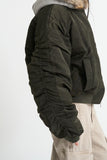 Flight padding fur hood jumper