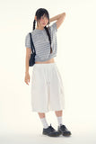 Easy sweat cargo bermuda pants