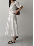 [Setup Available] Denma Cargo Banding Flare Skirt