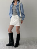 Stripe String Hood Jumper