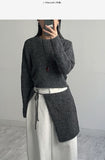 [Skirt SET] Mohair Layered Knit Two-Piece