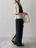 Punching See-through Knit Vest