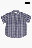 Embo check short sleeve over shirt