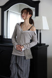 Oat Slim Deep U-Neck Knit