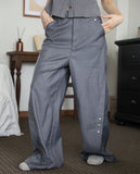 Muir Stud Pintuck Slacks