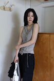 Hash ruffle shirring sleeveless