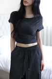 Off-Layer Shirring Halter Top