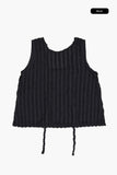 Back ribbon see-through sleeveless