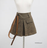 Tully Wrap Wool Shorts (Belt Set)