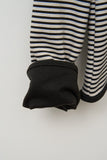 (W) Egg Striped Warm Top