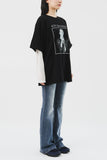 (W) Greyish Low Bootscut Denim