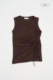 Tori string shirring sleeveless