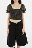 Moti Smoke Crop Blouse