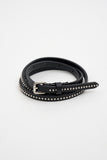 Link studded skinny belt